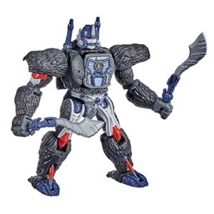 transformers toys generations war for cybertron: kingdom voyager wfc-k8 optimus primal action figure - kids ages 8 and up, 7-inch