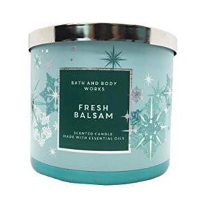 White Barn Bath and Body Works, 3-Wick Candle w/Essential Oils - 14.5 oz - 2020 Holidays Scents! (Fresh Balsam)