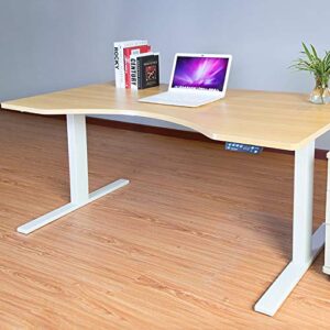 Bookshelf Height-Adjustable Standing Desk Frame, Intelligent Electric Lifting Table, Heavy-Duty Steel Desk with 4 Automatic Memory Keyboards, for Home Office