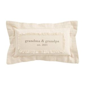 mud pie 2021 grandparents est pillow, 1 count (pack of 1)