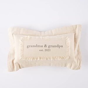 Mud Pie 2021 Grandparents EST Pillow, 1 Count (Pack of 1)
