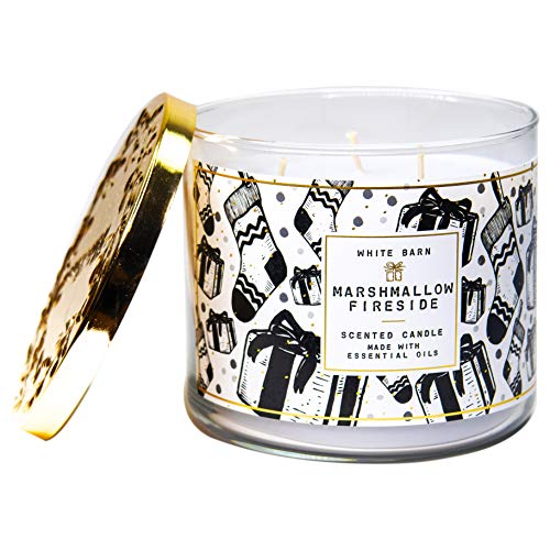 Bath & Body Works White Barn 3-Wick Scented Candle in Marshmallow Fireside
