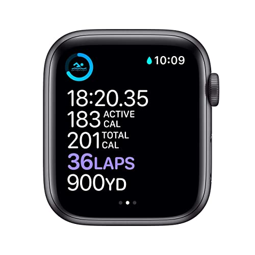 Apple Watch Series 6 (GPS + Cellular, 44mm) - Space Gray Aluminum Case with Black Sport Band (Renewed)