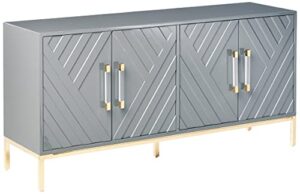 best master furniture tamari high gloss lacquer sideboard/buffet, grey
