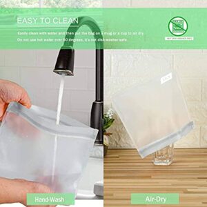 Large Reusable Food Storage Freezer Bags, Leakproof Flat Reusable Sandwich & Snack Freezer Bags, 12 Pack Gallon Food Storage Freezer Bags for Fruits, Veggies, Lunch, Meats, Cereals, Soup & Sauce Storage