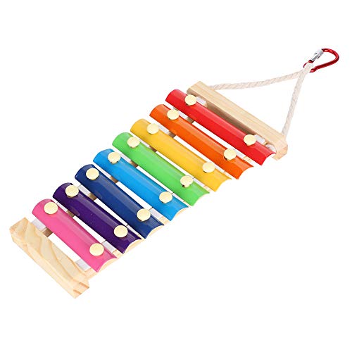 Zerodis Birds Hanging Xylophone Toy, Parrot Rooster Pecking Xylophone Toy Hen Relieve Boredom Percussion Toy with Different Sounds for Pet Parrot Bird