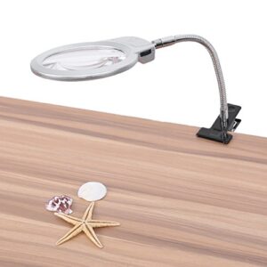 2 LED Lights 18inch Length Lighted Desk Magnifier, Durable Table Top Magnifier, for Maps Newspapers Stamps Reading Reading Magnifier