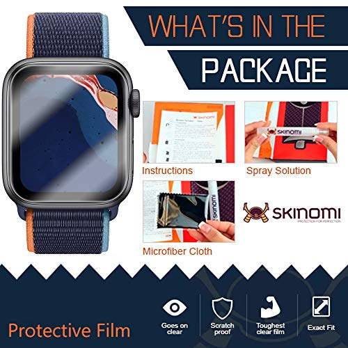 Skinomi Screen Protector Compatible with Apple Watch Series 6 (40mm)(6-Pack) Clear TechSkin TPU Anti-Bubble HD Film