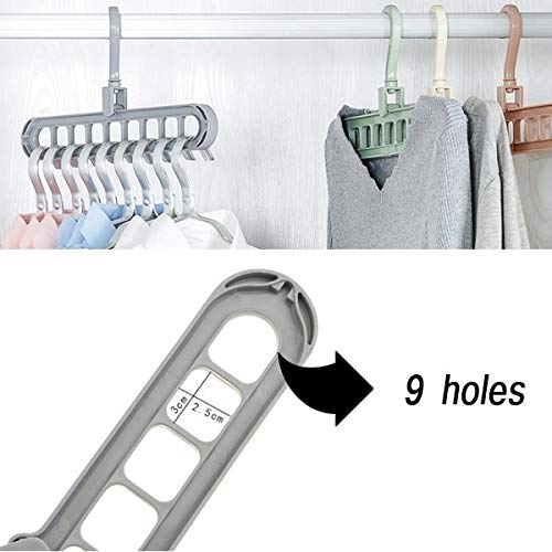 TOPSimpleusa Space Saving Hangers,Magic Hanger Multi-Function Folding Hanger,Wardrobe Drying Clothes Storage Closet Organizer Stacker(5/6 Pcs)(Multicolor)