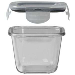 Mason Craft & More V1534 Food Storage container, 8PC SQ MINI, Clear