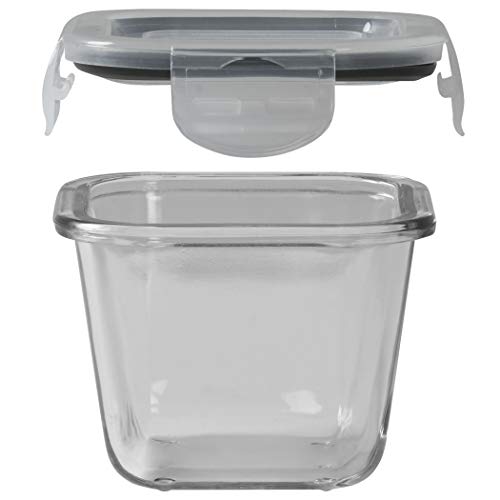 Mason Craft & More V1534 Food Storage container, 8PC SQ MINI, Clear