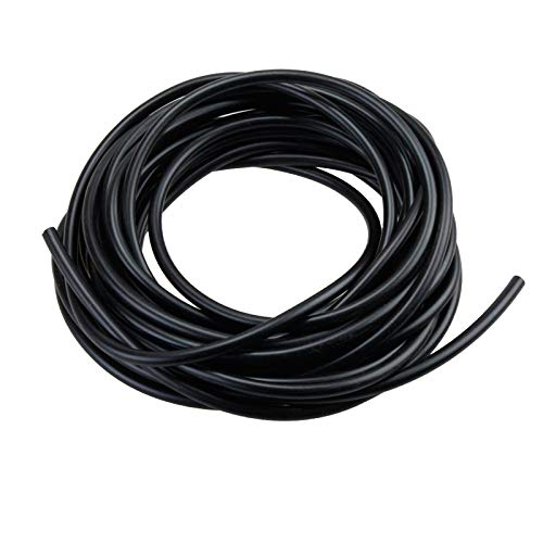 AQUANEAT 25 Feet Aquarium Airline Tubing, Standard 3/16” Tubing for Fish Tank Air Pump (Black)