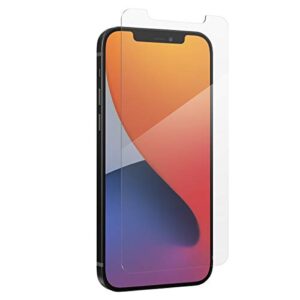 zagg invisibleshield glass elite plus screen protector - made for iphone 12 pro, iphone 12, iphone 11, iphone xr - case friendly screen - impact & scratch protection, clear (200106651)