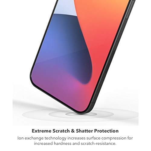 ZAGG InvisibleShield Glass Elite Plus Screen Protector - Made for iPhone 12 Pro, iPhone 12, iPhone 11, iPhone XR - Case Friendly Screen - Impact & Scratch Protection, clear (200106651)