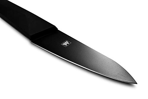 Seki Japan Via Kitchen Japanese Utility Paring Knife, Molybdenum Steel Fruit Knife, TPR & ABS Handle, 100 mm (3.9 in)