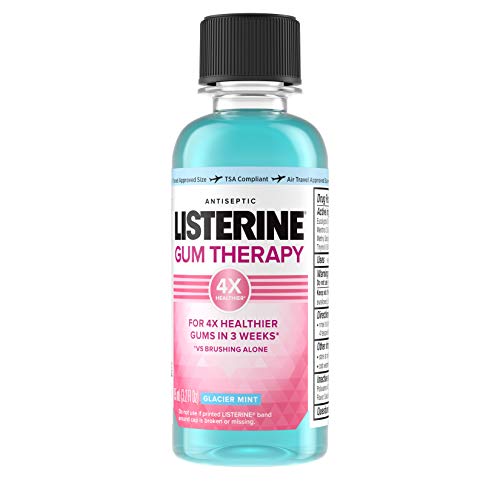 Listerine Gum Therapy Anti-Plaque & Gingivitis Travel Mouthwash, Glacier Mint, 95 mL 1 ea