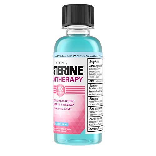 Listerine Gum Therapy Anti-Plaque & Gingivitis Travel Mouthwash, Glacier Mint, 95 mL 1 ea