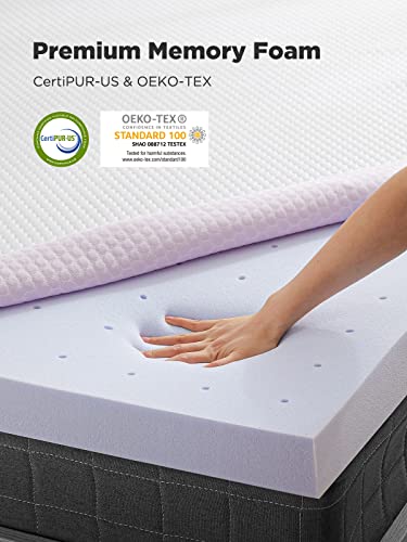 PERLECARE 3 Inch Gel Memory Foam Mattress Topper for Pressure Relief, Premium Soft Mattress Topper for Cooling Sleep, Non-Slip Design with Removable & Washable Cover, CertiPUR-US Certified - Twin