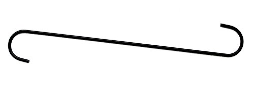 24" S Hook Black Coated Forged Steel with 2" openings - Single