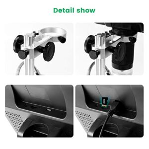 Andonstar AD208 Coin Microscope with 8.5 Inch Screen 260X LCD Lab Handheld USB Digital Microscopes for PCB Repair Soldering Coin Inspection