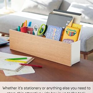 Yamazaki Home Storage Box | Steel | Desk Organizer, One Size, Ash