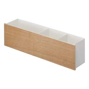 Yamazaki Home Storage Box | Steel | Desk Organizer, One Size, Ash