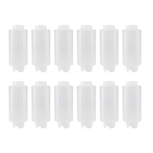 creative mark cylo fifo squeeze bottle refillable clear tip silicone dispenser for paint, epoxy and color mixing - 32 oz. - 12 pack