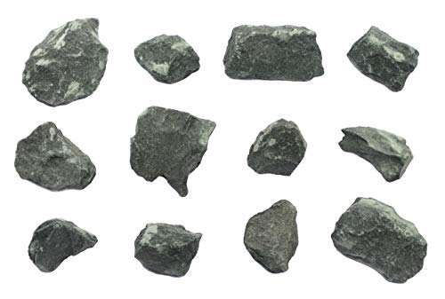 12PK Raw Chlorite, Metamorphic Mineral Specimens - Approx. 1" - Geologist Selected & Hand Processed - Great for Science Classrooms - Class Pack - Eisco Labs