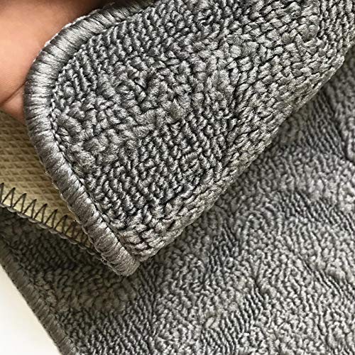 smabee Indoor Doormat Front Door Mat 17"x28", Keeps Your Floors Clean, Half Round Entrance Mat for Outdoors Toilet Patio Kitchen Bedroom (Gray)