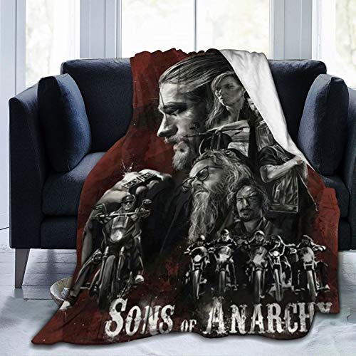 SKEGVINRE Sons of Anarchy Blanket Flannel Throw Blanket Soft Lightweight Winter Fuzzy Bed Blanket for Couch Sofa Bedroom 60"x50"