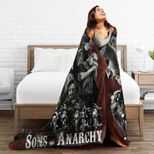 SKEGVINRE Sons of Anarchy Blanket Flannel Throw Blanket Soft Lightweight Winter Fuzzy Bed Blanket for Couch Sofa Bedroom 60"x50"