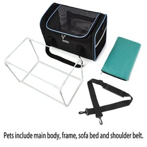 SERCOVE Frame Soft Surface pet Carrier, cat, Dog and Rabbit Transport Carrier, Airline-Approved pet Transport Carrier, Carrier Non-Collapse Deformation and Safety Special Zipper Hook Design.