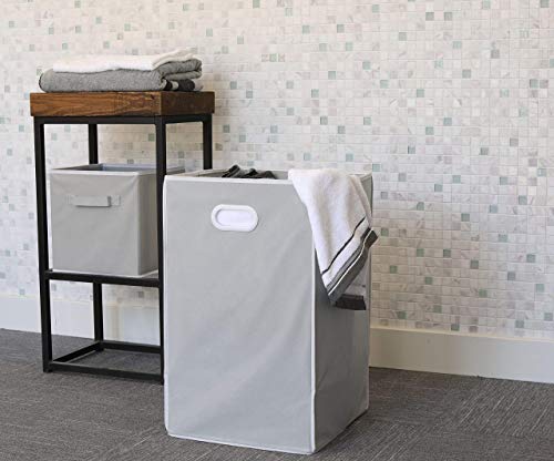 Simple Houseware Heavy-Duty 3-Bag Laundry Sorter Cart + Foldable Closet Laundry Hamper Basket