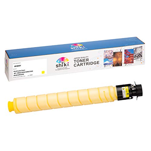 SHIKI Compatible Toner Cartridge for Ricoh/Lanier/Savin MP C3003/C3503/C3004/C3504 Yellow (841814) 18,000 Pages (Yellow)