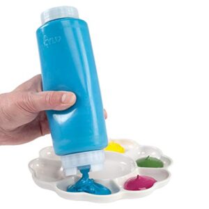 Creative Mark Cylo FIFO Squeeze Bottle Refillable Clear Tip Silicone Dispenser for Paint, Epoxy and Color Mixing - 20 oz. - 12 Pack