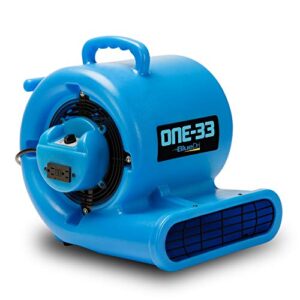 BlueDri One-33 Air Mover, 1/3 HP 2900 CFM Industrial Water Damage Flood Restoration Carpet and Floor Drying Blower Fan