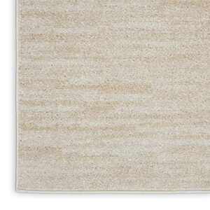 Nourison Essentials Indoor/Outdoor Ivory Beige 6' x 9' Area Rug, Easy -Cleaning, Non Shedding, Bed Room, Living Room, Dining Room, Backyard, Deck, Patio (6x9)