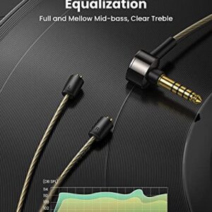 UGREEN 4.4MM Earphone Replacement Wired Balanced Earphone Cable HiFi Sound Detachable Headphone Cable Replacement Compatible with BL03 V80 KZ ZS10 PRO ZS10 AS10 ZS6 ZST ZSR TRN 4 Feet (2 Pin 0.78mm)