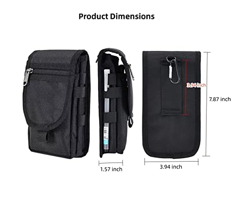 Cell Phone Pouch, Cell Phone Holsters for Men Belt, Multi-Purpose Phone Belt Pouch, Phone Case Tool Holder, Tactical Molle Phone Pouch Carrying Case, Men's Waist Pocket for Hiking & Rescue