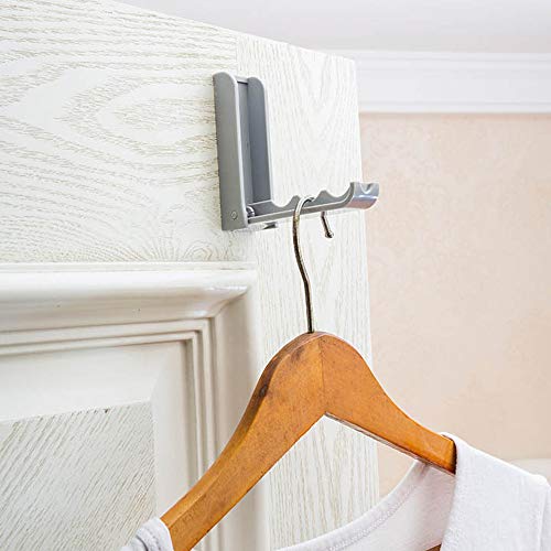 Plastic Foldable Door Rear Hanging Hook, Self Adhesive Wall Mounted Towel Key Clothes Hanger Key Holder Storage Rack(Beige 1 Pcs)