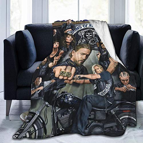 SKEGVINRE Sons of Anarchy Blanket Flannel Throw Blanket Soft Lightweight Winter Fuzzy Bed Blanket for Couch Sofa Bedroom 50"x40"