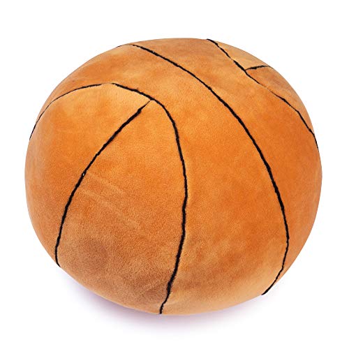 Plush Basketball | Fluffy Stuffed Basketball Plush Toy | Soft Stuffed Basketball Plush | Basketball Plush Toys | Gift for Toddler Boys | 8” Diameter