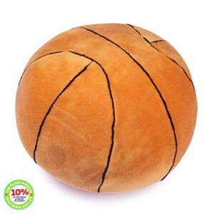 Plush Basketball | Fluffy Stuffed Basketball Plush Toy | Soft Stuffed Basketball Plush | Basketball Plush Toys | Gift for Toddler Boys | 8” Diameter