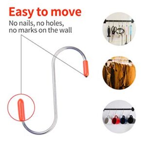 NewFamily 40 Pack S Hooks Stainless Steel for Hanging,Heavy Duty S Shaped Hooks for Hanging Clothes, Metal Hooks for Kitchen,Wardrobe,Work Shop,Bathroom,Garden,Office