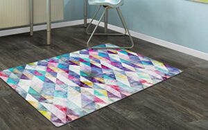 brumlow mills britta washable indoor or outdoor rug for living or dining room, bedroom and kitchen area, 30" x 46", purple