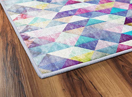 Brumlow MILLS Britta Washable Indoor or Outdoor Rug for Living or Dining Room, Bedroom and Kitchen Area, 30" x 46", Purple
