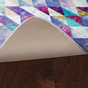 Brumlow MILLS Britta Washable Indoor or Outdoor Rug for Living or Dining Room, Bedroom and Kitchen Area, 30" x 46", Purple