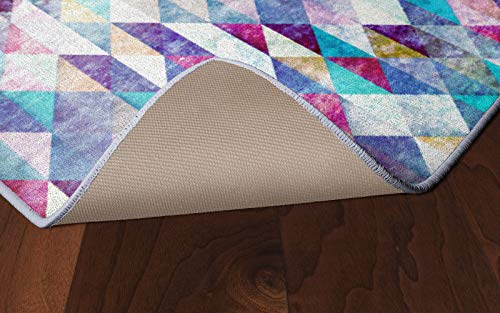 Brumlow MILLS Britta Washable Indoor or Outdoor Rug for Living or Dining Room, Bedroom and Kitchen Area, 30" x 46", Purple