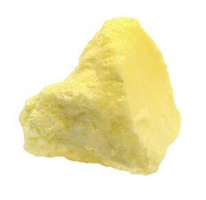 raw sulfur, mineral specimen - approx. 1" - geologist selected & hand processed - great for science classrooms - eisco labs
