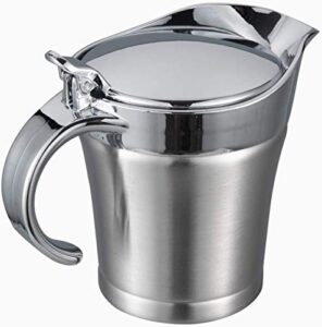 16oz gravy boat stainless steel gravy warmer serving sauce jug with lid 450ml
